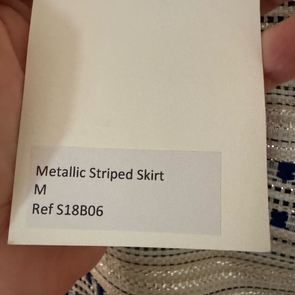 MODA OPERANDI BOUGUESSA skirt Vintage Striped Metalic skirt. Never worn! NWT - Picture 8 of 11